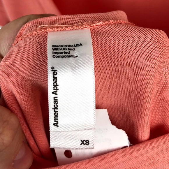 American Apparel Jersey Oversized Cutout Open Back Short Sleeve Shirt Orange - Picture 6 of 9